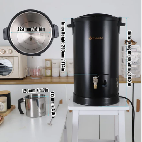 ToAuto 20lbs Digital Wax Melter Review: Precision Temperature Control for Professional Candle Making