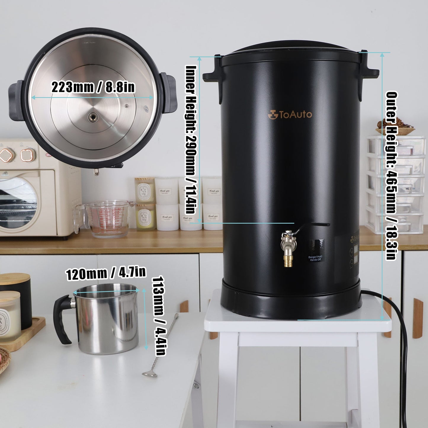ToAuto 20LB (10L) Wax Melter with Digital Thermostat