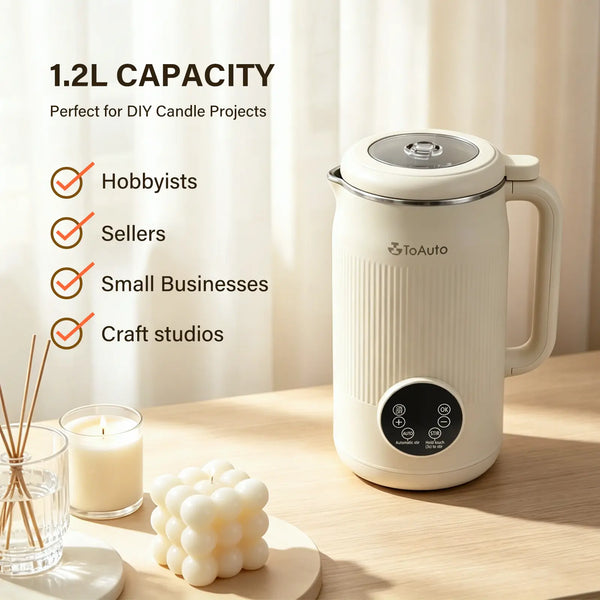 ToAuto 1.2L Wax Melter for DIY Beginners Compact Small-Batch Melting