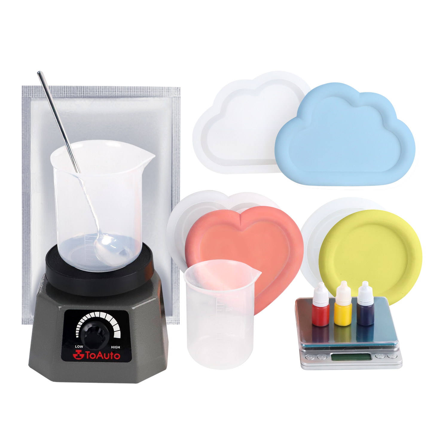 TOAUTO Casting Powder Starter Kit with Vibrator