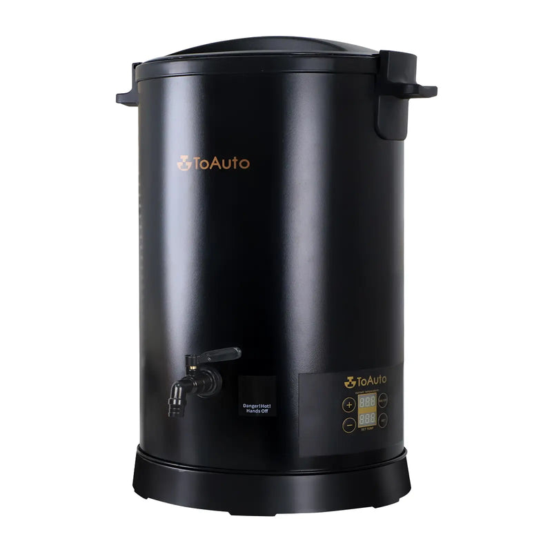 Loading image: ToAuto 30LB 15L Digital Wax Melter - front view with dual digital display for commercial use