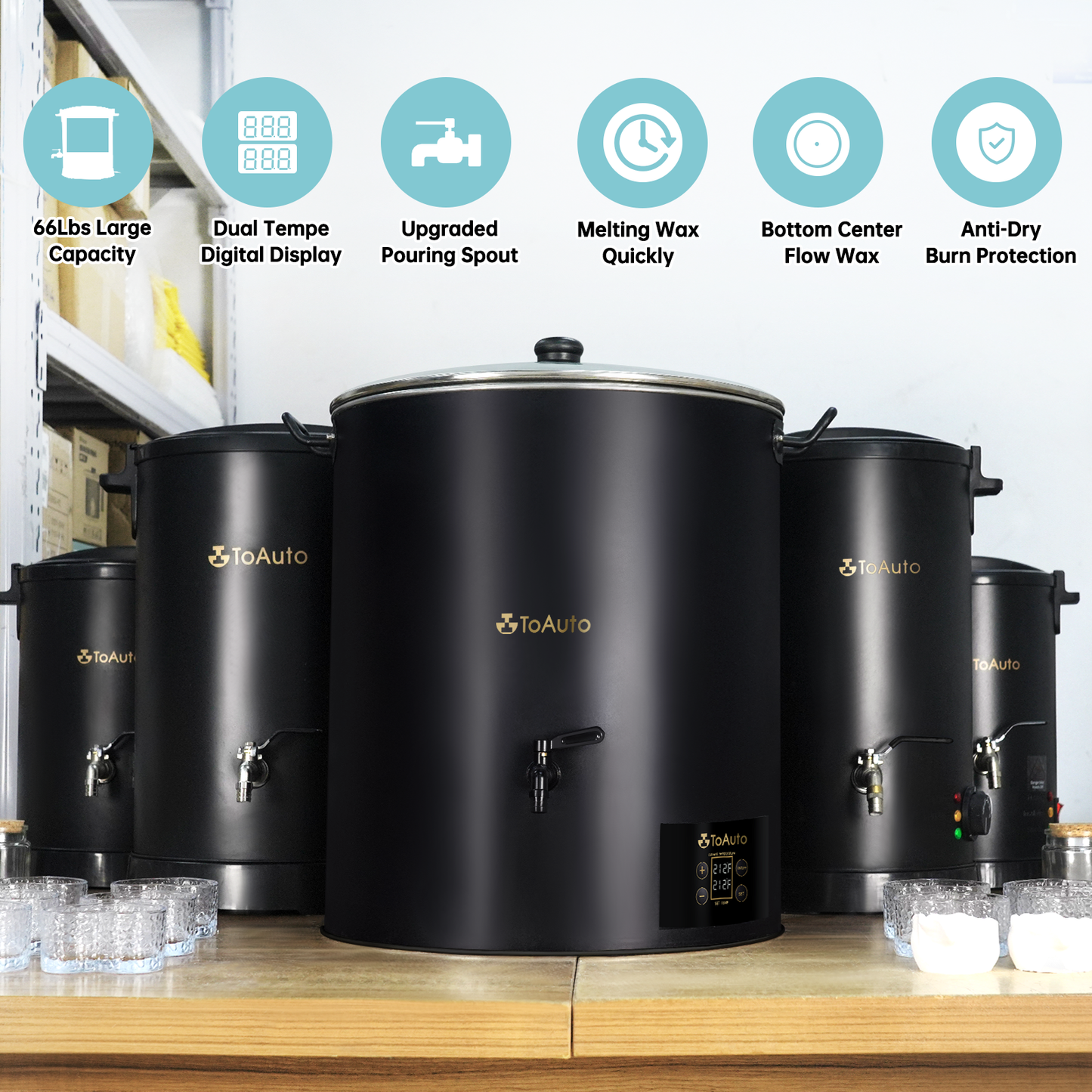 ToAuto 66LB(30L) Wax Melter for Candles
