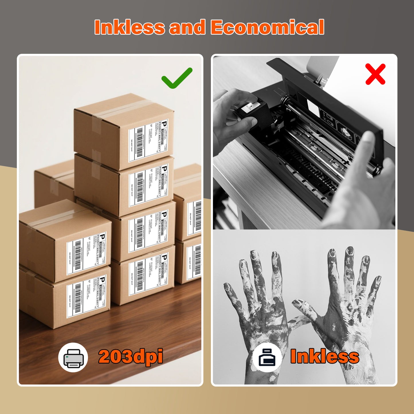TOAUTO Portable Thermal Label Printer