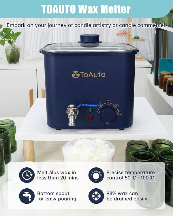 ToAuto 8Lbs Electric Wax Melter for Candle Making