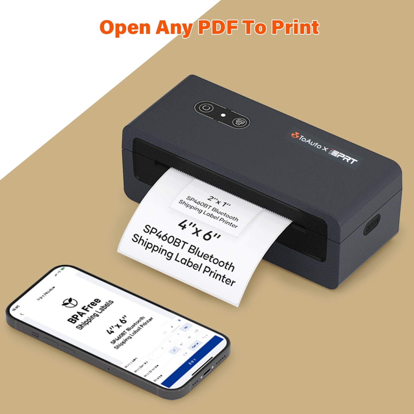 TOAUTO Portable Thermal Label Printer