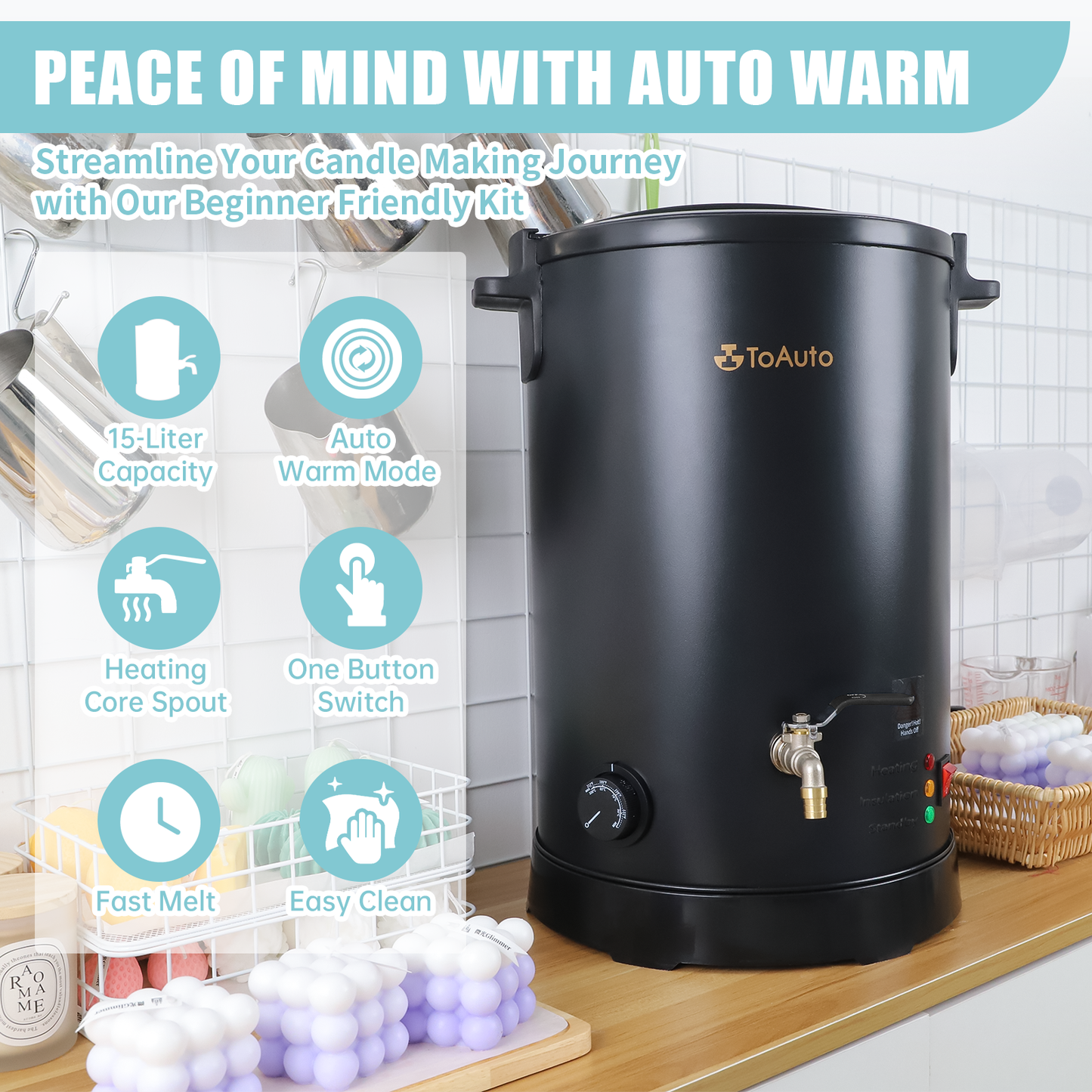 ToAuto 30LBS Large-Capacity Wax Melter