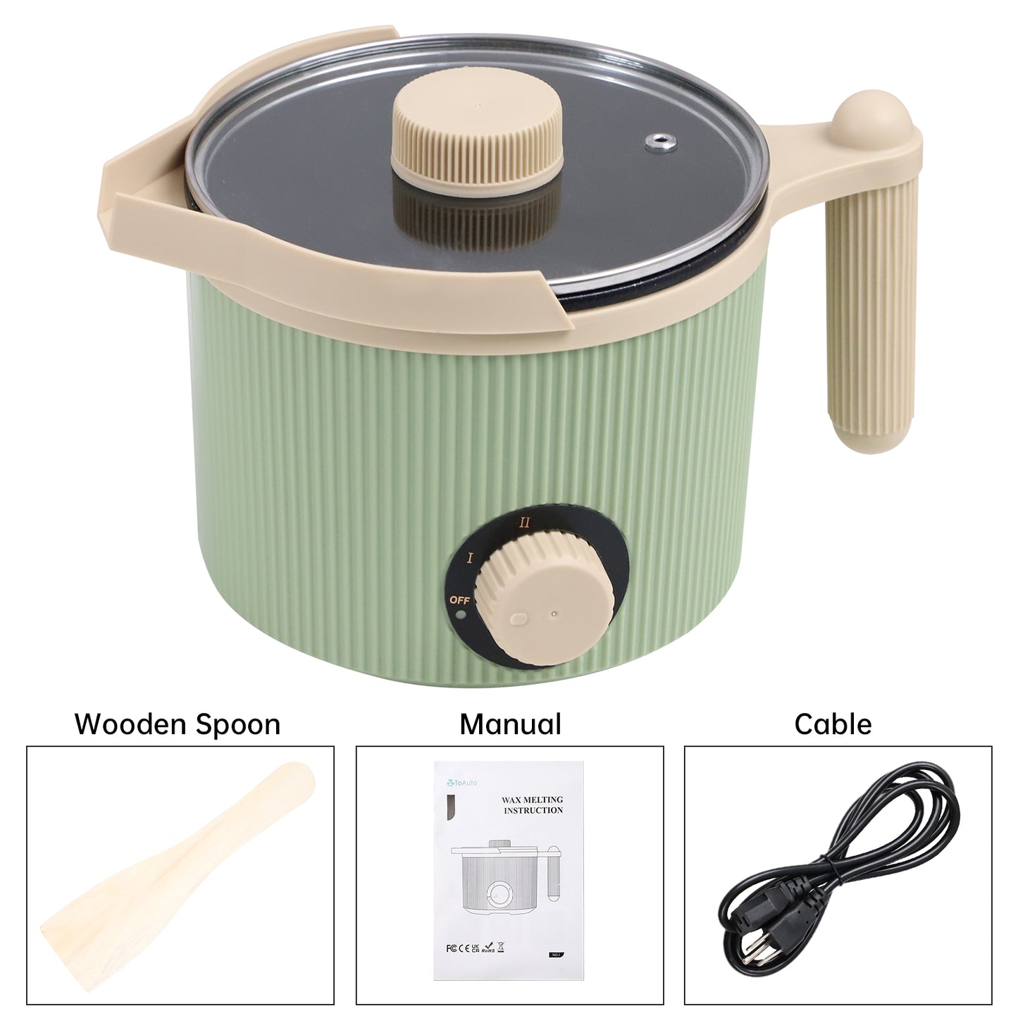 ToAuto 3lbs Green Wax Melter for Candle Making | Quick Heating, Compact for Beginners