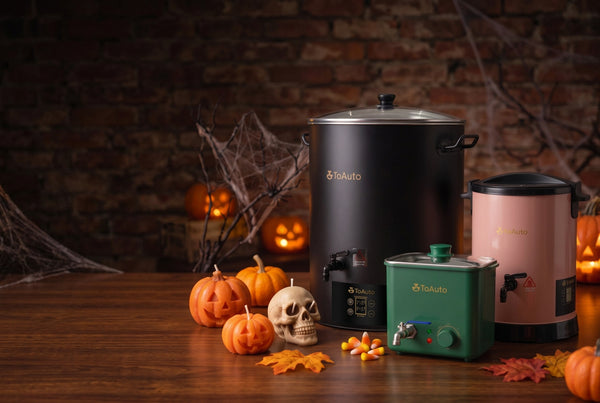 ToAuto Halloween sale featuring 30L, 6L, and 4L wax melters with 10% off using code SPOOKY10